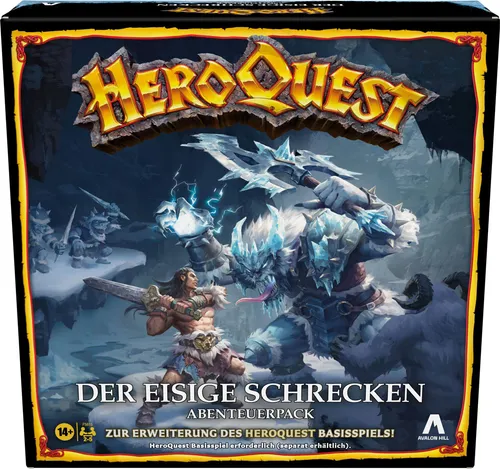 HeroQuest - Der eisige Schrecken - deutsch - Gesellschaftsspiel für 2-5 Spieler ab 14 Jahren, spannende Erweiterung mit neuen Abenteuern und einer grausamen Kreatur, die es zu besiegen gilt.