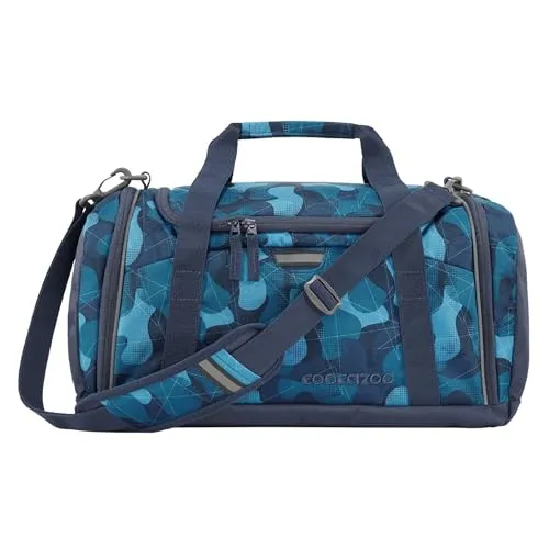 coocazoo Sporttasche Cloudy Camou - 20L, blau, mit Nasswäschefach und reflektierenden Elementen für sicheres Tragen ab der 3. Klasse