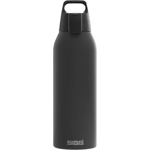 SIGG - Edelstahl Trinkflasche - Shield ONE Black - Für Kohlensäurehaltige Getränke Geeignet - Auslaufsicher - Federleicht - BPA-frei - Outdoor & Fitness - 1.5 L