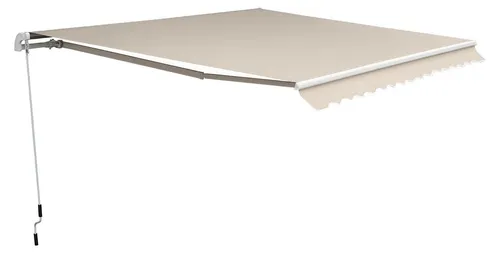 Outsunny Alu-Markise 3m - Gelenkarmmarkise für Balkon - Markise für Balkon mit 3m Breite, wasserabweisendem Stoff und stufenlos einstellbarem Neigungswinkel für optimalen Sonnenschutz.