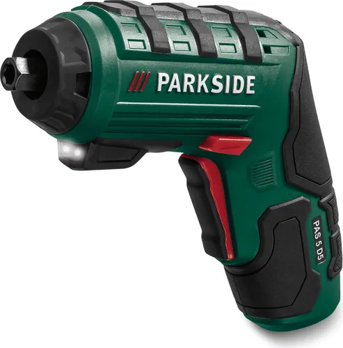 PARKSIDE® 4 V Akku-Schrauber »PAS 5 D5« in Geschenkbox - Kompakter 4 V Akkuschrauber mit USB-C-Ladeanschluss und 30-teiligem Bit-Satz, ideal für präzises Arbeiten. Inklusive LED-Arbeitsleuchte und rutschhemmendem Softgrip für komfortables Handhaben.