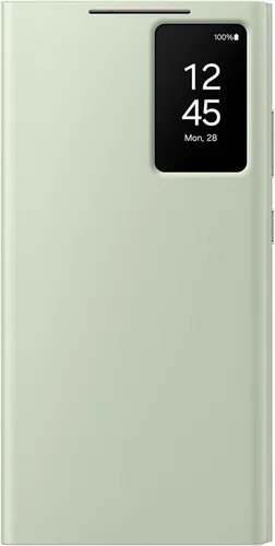 Samsung Smart View Wallet Case EF-ZS928 für Galaxy S24 Ultra - Light Green, mit Sichtfenster und Kartenfach für schnellen Zugriff und Rundum-Schutz