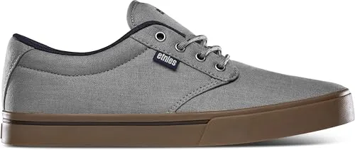 Etnies Jameson 2 Eco Skate Sneakers - Vegan, Hellgrau/Marineblau, 7.5 - Der Jameson 2 Eco vereint Nachhaltigkeit und klassischen Skate-Stil. Mit einer robusten Außensohle aus 20 % recyceltem Gummi und einem gepolsterten Kragen für optimalen Komfort – ideal für lange Sessions und den Alltag.