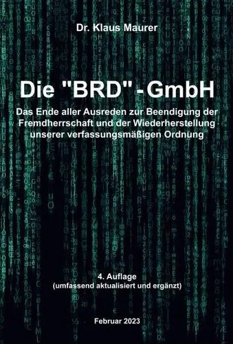Die BRD GmbH - 4. Auflage 2023 - Dr. Klaus Maurer NEU