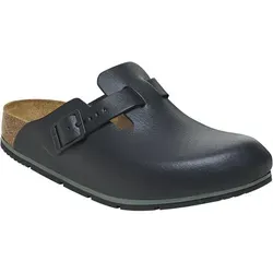 BIRKENSTOCK Boston Pro Leder Clogs - Hochwertige Berufsschuhe für Medizin und Gastronomie - Hausschuhe mit anatomisch geformtem Kork-Latex-Fußbett und rutschfester Laufsohle, ideal für lange Arbeitstage in Pflege und Service.