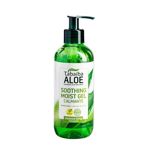 Tabaiba Aloe Vera Hydragel Feuchtigkeitsgel 300 ml - Körperlotionen mit 100% Aloe Vera von den Kanarischen Inseln, schnell einziehend und ideal zur Hautregeneration nach Sonneneinstrahlung.
