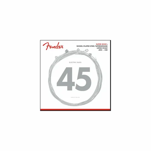 Fender 8250 Bass Strings, Nickel Plated Steel Taper Wound - Gitarren- & Bass-Zubehör: Hochwertige Nickel-Plated Steel Saiten für E-Bässe, bieten hohen Output und dynamischen Klang bei exzellentem Spielgefühl.