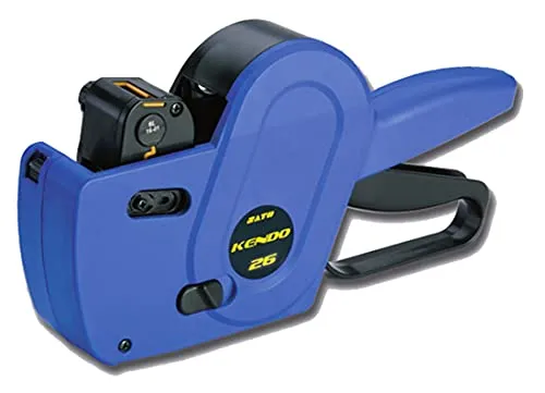 ACIT Sato Kendo Etikettiermaschine + 3 Rollen Etiketten | Professioneller manueller Preisauszeichner für Geschäfte | Schreibt Preise Daten und Chargen (10 Zeichen)