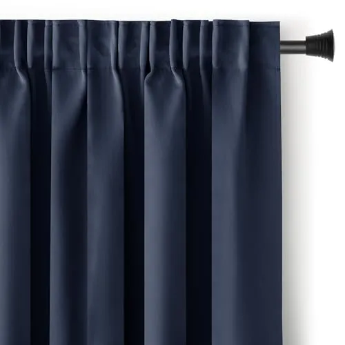 RESTILO Blackout Vorhang 140x245 cm Indigo – Blickdichter Dekoschal - Schiebevorhang aus 100% Polyester, blickdicht und ideal zur Regulierung des Lichteinfalls. Perfekt für jeden Raum und in modischen Farben erhältlich. 30 Grad waschbar.