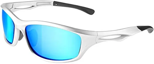 Balinco – Polarisierte Sport Sonnenbrille Damen & Herren UV400 – Moderne Sportbrille mit Federscharnier – Unisex Sonnenbrillen für Sport & Freizeit – Sunglasses 100% UVA/UVB Schutz – Diverse Farben