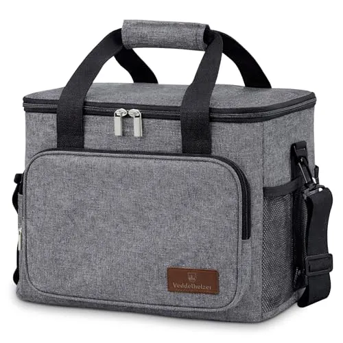 Veddelholzer Picknicktasche 33L – Faltbare Kühlbox mit Schultergurt - Große, isolierte Picknicktasche mit 33 l Volumen. Ideal für Ausflüge, Strand und Camping. Praktischer Schultergurt sorgt für komfortablen Transport.