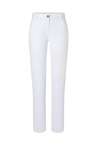Karlowsky HF 3 Damenhose Tina - Größe 44 - Bequeme Damenhose aus 97% Baumwolle und 3% Elastolefin in weiß, ideal für den täglichen Einsatz. Mit Stretchfaser für optimale Passform und praktischen Taschen.