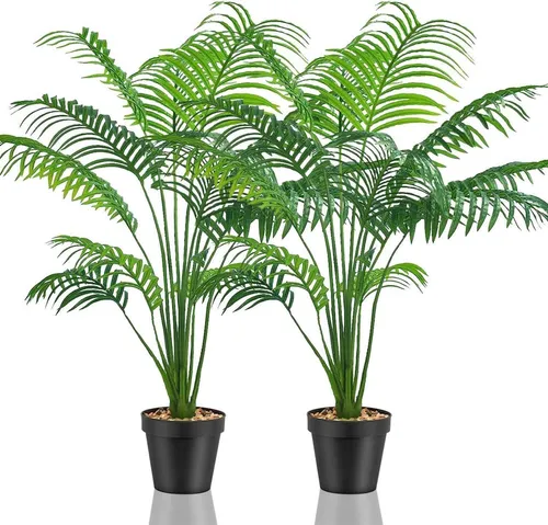 Kunstpflanzen Set Groß - Dekorative Fake Plants für Büro und Zuhause - Vielseitiges Set aus hochwertigen Kunstpflanzen, ideal für stilvolle Akzente in jedem Raum. Pflegeleicht und langlebig, perfekt für eine ansprechende Inneneinrichtung.
