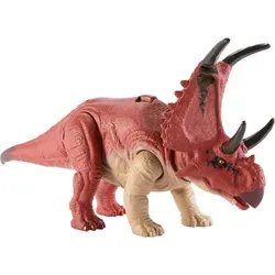 JURASSIC WORLD Wild Roar Diabloceratops - Spielzeugdinosaurier mit Brüllgeräuschen - Dinosaurier & prähistorische Kreaturen für Kinder, mit Augmented Reality-Erlebnis und spezifischer Angriffsbewegung für authentischen Spielspaß.