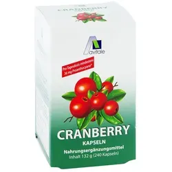 Avitale Cranberry 240 St - Rezeptfreie Kapseln für eine gesunde Blasenfunktion, 240 Stück von Avitale GmbH