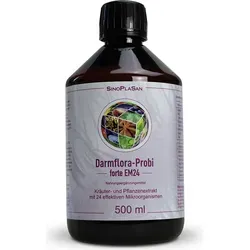 Darmflora Probiotikum forte EM24 500 ml - Flüssigkeit zum Einnehmen - Nahrungsergänzungsmittel mit 30 Milliarden koloniebildenden Einheiten pro Tag. Unterstützt die Darmflora und das Immunsystem für ein optimales Wohlbefinden.