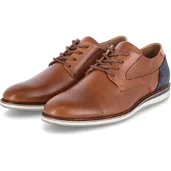BULLBOXER 7LT0060302 Cognac Gr. 42 - Herren-Schnürhalbschuhe aus robustem Echtleder, mit rutschfester Laufsohle für sicheren Halt und vielseitige Kombinationsmöglichkeiten.