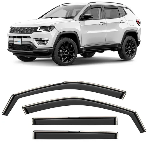 CLIM ART Wind Deflectors for/Compatible with Jeep Compass SUV 2016-2026