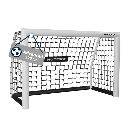 Hudora Fußballtor Advanced - Hochwertiges Fußballtor für Kinder und Erwachsene - Outdoor-Fußballtor für Garten, stabil und wetterfest, ideal für Fußballtraining mit einfachem Aufbau in Größen von 120-300cm.