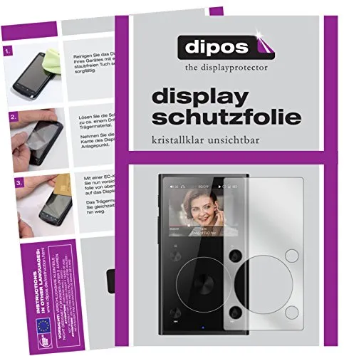 dipos I 6X Schutzfolie klar kompatibel mit FiiO X1 II MP3-Player Folie Displayschutzfolie