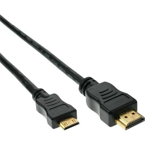HDMI Mini Kabel, A/C, HEAC, verg., schwarz, 3m