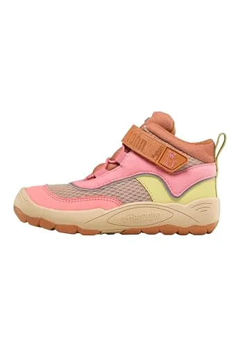 Affenzahn Explory Katze Klettschuh Rosa - Süße Mädchen Schnürer in Rosa-Beige mit praktischen Klettverschlüssen für einfaches An- und Ausziehen.