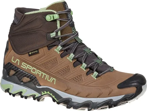 La Sportiva Women's Ultra Raptor II Mid Leather GTX - Wanderschuhe 37 - Robuster Wanderschuh für Frauen aus Leder mit wasserdichter GORE-TEX-Membran, ideal für Speed Hiking und Wanderungen. Farbe: Braun, Größe: 37.