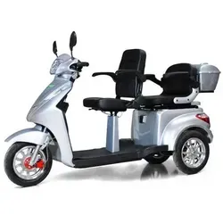 ECO ENGEL 503 Silber - Senioren Roller 25 km/h - Elektro-Scooter mit 20000 mAh Akku für bis zu 40 km Reichweite, ideal für Senioren. Ausgestattet mit hydraulischen Scheibenbremsen und komfortabler Federung.