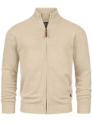 Indicode Sweatjacke INLut, Irish Cream - Jacke aus 70% recycelter Baumwolle für nachhaltigen Komfort, ideal für lässige Outfits in der Saison 2023/2024.