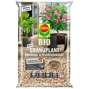 COMPO BIO GRANUPLANT Drainage- und Pflanzgranulat – 100% natürlicher Bimsstein - Blumenerde: 100% natürliches Bimsgranulat aus regionalem Vulkangestein, sorgt für optimale Drainage und schützt Pflanzen vor Staunässe.