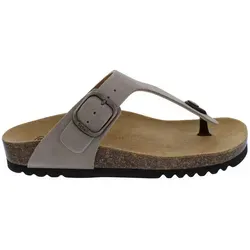 Scholl Anais Zehensteg-Pantolette in Dunkelbeige aus Veloursleder - Elegante Zehensteg-Pantolette von Scholl mit ergonomischem Fußbett für optimalen Komfort. Der verstellbare Riemen sorgt für perfekten Halt. Ideal für jeden Sommerlook!