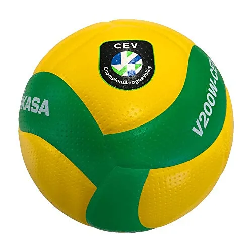Mikasa Volleyball V200W-CEV, Größe 5 - Offizieller Spielball der CEV Champions League, mit verbessertem Panel Design für optimale Sichtbarkeit und Kontrolle, ideal für Erwachsene.