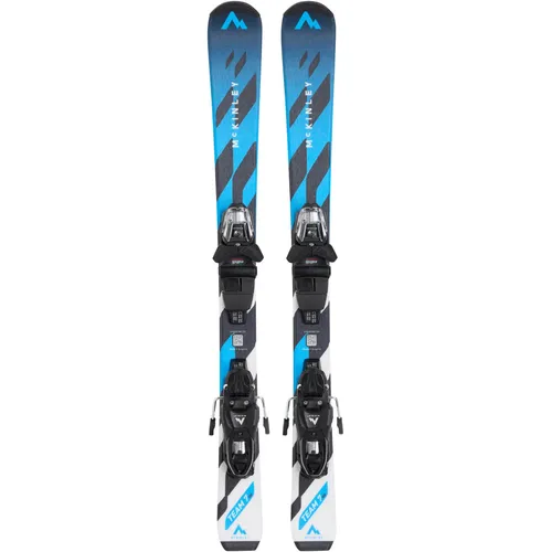 McKinley TEAM 7 I JT - Kinder All-Mountain Ski mit Systembindung in blue-black night-white, Größe 130 - Hochwertige Kinder-Ski mit stabiler Power-CAP-Konstruktion und Early Rise Rocker für müheloses Kurvenfahren. Ideal für kleine Skifahrer, die Spaß und Sicherheit auf der Piste suchen.
