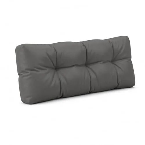 POKAR Palettenkissen Wasserabweisend Palettenauflagen Palettenauflage Palettenmöbel Palettensofa, Rückenlehne 120x40, Anthrazit
