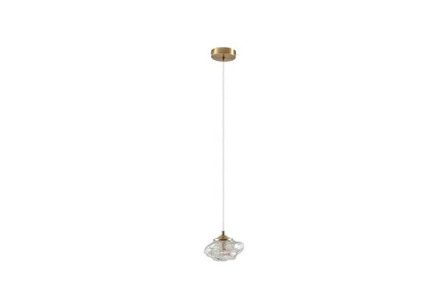 Lindby Hängeleuchte Piatra, 1 x 8 W LED - Hängeleuchte mit amberfarbenem Glas und messingfarbener Eleganz, ideal für Wohnzimmer, Esszimmer oder Küche – schafft eine behagliche Atmosphäre und setzt stilvolle Akzente.