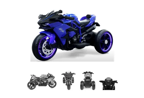 Moni Elektro-Kindermotorrad Ninja - Elektro-Motorrad für Kinder bis 30 kg, mit LED-Beleuchtung und MP3-Funktion für unvergesslichen Fahrspaß!