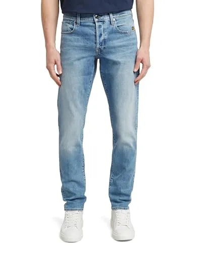 G-STAR RAW Herren 3301 Regular Tapered Jeans - Moderne Jeans mit normaler Bundweite und schmal zulaufendem Bein, ideal für einen lässigen Look und hohen Tragekomfort.