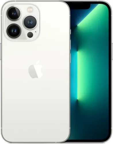 Apple iPhone 13 Pro 128GB Silber Dual-SIM - Handys & Smartphones mit 12 MP Triple-Kamera, 5G-Konnektivität und A15 Bionic Chip für blitzschnelle Leistung und atemberaubende Fotos.