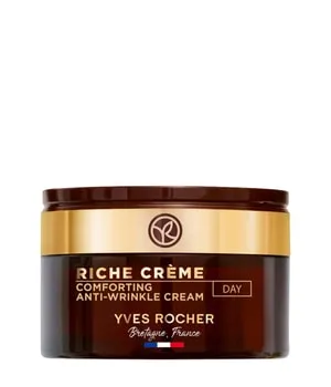 Yves Rocher Riche Crème Antifalten Verwöhn-Tagespflege 50 ml - Tagescreme mit 30 kostbaren Ölen und Öl aus 1000 Rosen, mildert sichtbar Falten und regeneriert die Haut intensiv für ein seidig-weiches Gefühl. Dermatologisch getestet und pflanzlich, ideal für strahlende Haut.