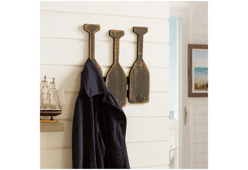 HTI-Living Hakenleiste Kleiderhaken Paddel Vintage, (Stück, 1 St., 1 Hakenleiste), Kleiderhaken Garderobe
