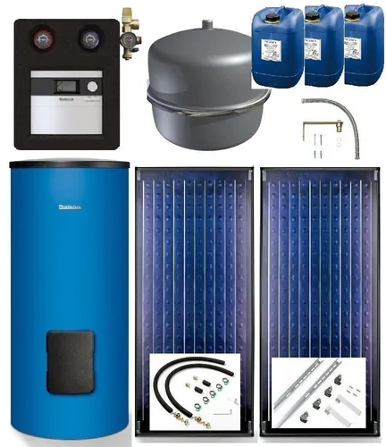 Buderus Solarpaket S2 2 x SKN4.0 AD SM300/5 blau KS0110 SC20/2 - Sonstige - Effizientes Solarpaket zur Nutzung erneuerbarer Energien, ideal für umweltbewusste Haushalte.