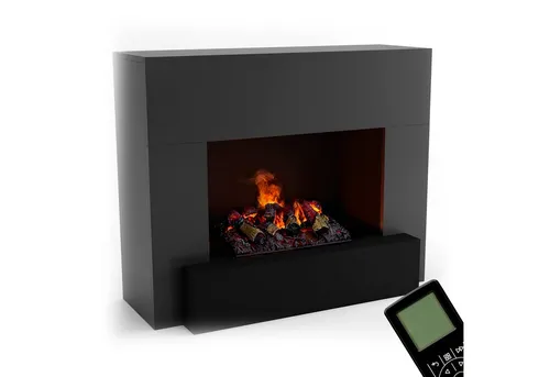 GLOW FIRE Elektrokamin Hauptmann Wasserdampf Kamin, Elektrischer Kamin, Wasserdampfkamin mit 3D Feuer und Knisterfunktion