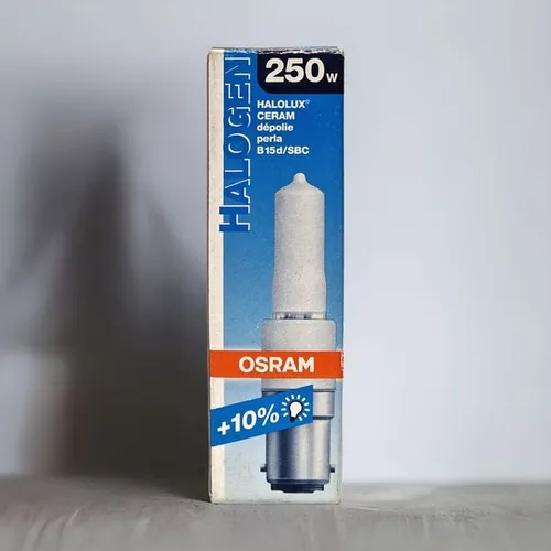 OSRAM Halolux Ceram Halogenlampe B15d 250W matt 64479 KL SELTEN NEU & OVP 4350lm
