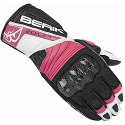 Berik Zoldar Damen Motorrad Handschuhe, schwarz-pink, Größe XS