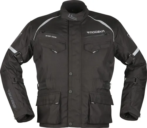 Modeka Tarex Motorrad Textiljacke 5XL - Robuste Motorradjacke aus 600 D Polyester mit Protektoren an Schultern und Ellenbogen, ideal für Sicherheit und Komfort auf der Straße.
