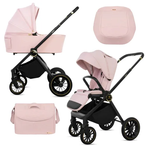 BabyLux® Kinderwagen 2in1 ROSSO, Faltbar und Leicht - Rosa - Der BabyLux Rosso 2in1 vereint elegantes Design mit praktischer Funktionalität. Für Kinder bis 22 kg geeignet, bietet er Komfort und Sicherheit bei jedem Spaziergang. Inkl. umfangreichem Zubehör für die perfekte Vorbereitung.