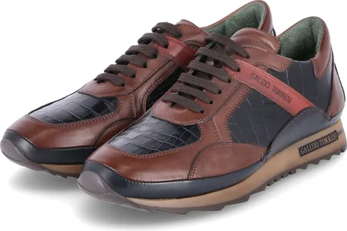 Galizio Torresi Herren Halbschuhe Braun Leder - Herren-Schnürhalbschuhe aus echtem Leder, bequem und stilvoll für jeden Anlass