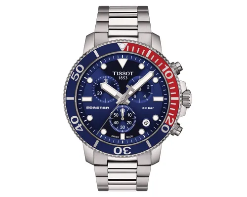 Tissot Seastar 1000 Quartz Chronograph T120.417.11.041.03 - Herren-Sportuhr mit robustem Edelstahlgehäuse, Saphirglas und präzisem Chronographen für Sport und Freizeit.