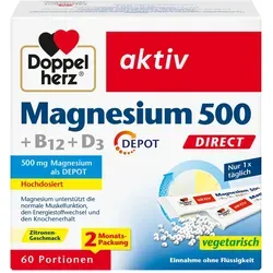 Doppelherz Magnesium 500 + B12 + D3 DEPOT DIRECT 60 St