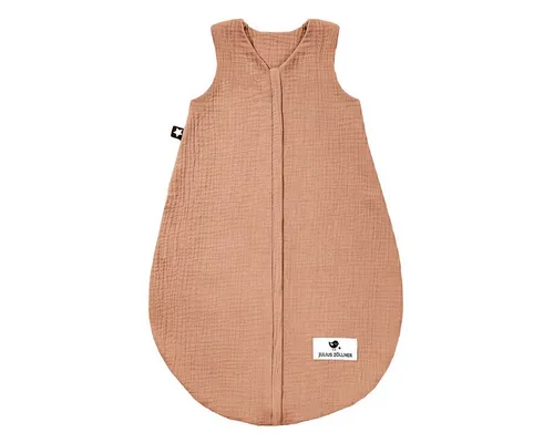 Julius Zöllner Baby Sommerschlafsack Musselin dune 80 cm - Schlafsack aus 100% Musselin-Baumwolle, atmungsaktiv und ideal für warme Nächte im Sommer.